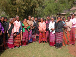 Afalari Women in Tais skirts after Mass